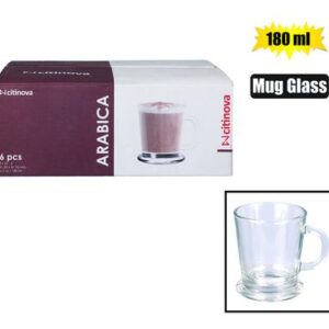 Mug Glass Arabica 180ml