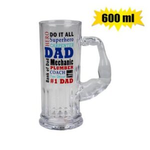 Beer Mug Glass Dad 600ml