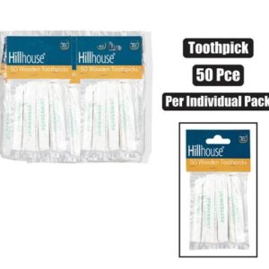 Toothpicks Wdn 50-piece Wrap Mint Hillhouse