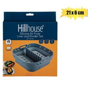 Hillhouse Air Fryer Liner and Divider Sqr 21 x 6cm