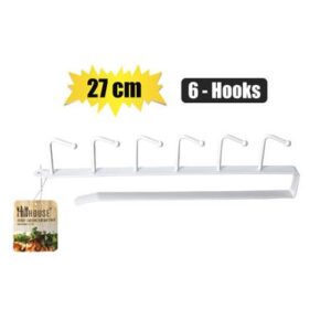 Hillhouse Hanger Rack Under Cabinet 6 Hooks 27cm