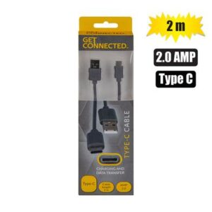 Get Connected Usb Cable Type C 2.0 Amp 2m