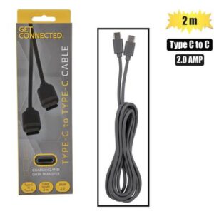 Get Connected Usb Cable Type C to Type C 2.0 Amp 2m
