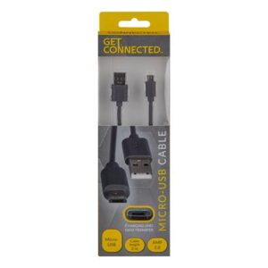 Get Connected Usb Cable Micro Usb 2.0 Amp 2m
