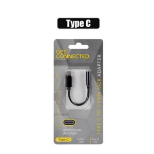 Get Connected Earphone Adapter Type C to 3.5mm Jack