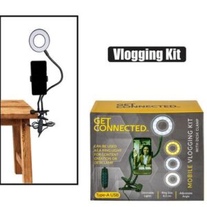 Get Connected Mobile Vlogging Kit Usb with Desk Clamp