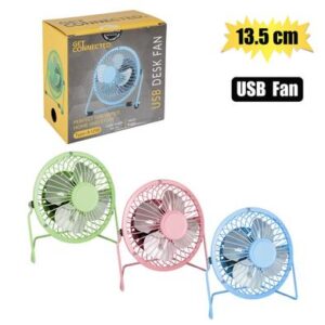 Get Connected Usb Mini Desk Fan 13,5cm Diameter