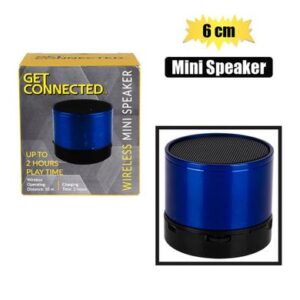 Get Connected Wireless Speaker Mini 6cm Metal Case
