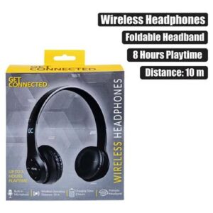 Get Connected Wireless Headphones with Mic Small Pads