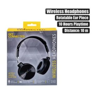 Get Connected Wireless Headphones with Mic Swivel Head