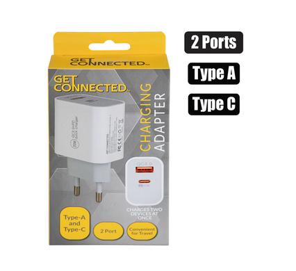 Get Connected Usb Plug-adaptor 2 Ports Type a & Type C