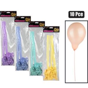 Balloons Helium 10-piece Pastel Ass f-01