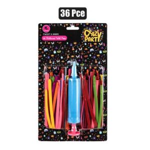 Balloons 36-piece with Air Pump Mix Colours