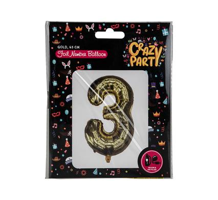 Balloons Helium Foil Gold 3 65cm f-02