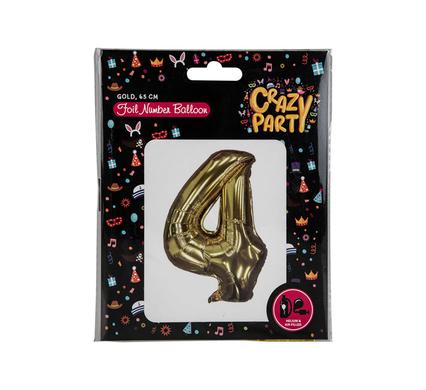 Balloons Helium Foil Gold 4 65cm f-02