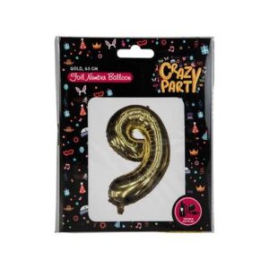 Balloons Helium Foil Gold 9 65cm f-02