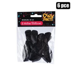 Balloons Helium 6-piece Black f-01