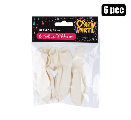 Balloons Helium 6-piece White f-01