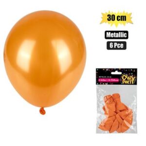 Balloons Helium 6-piece Metallic Orange f-01