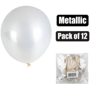 Balloons Helium 1-piece Metallic White f-01