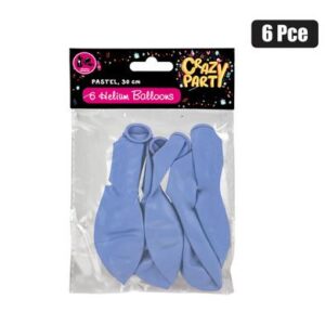 Balloon Helium 6-piece Pastel Blue f-01