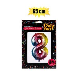 Balloons Helium Foil Rainbow 8 65cm f-02