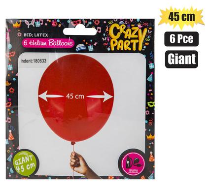 Balloons Giant 6-piece Red f-02