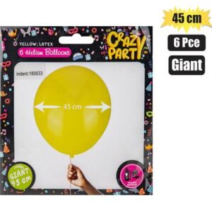 Balloons Giant 6-piece Yellow f-02