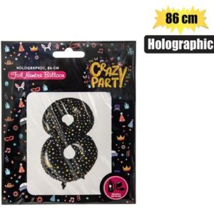 Balloon Helium Foil Holo 8 86cm f-03