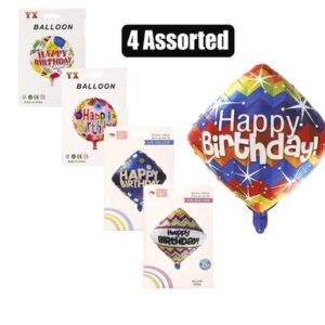 Balloons Helium Foil 1-piece B/day f-01 – Assorted