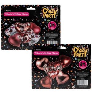 Balloons Helium Vday Bouquet 5-piece f-4