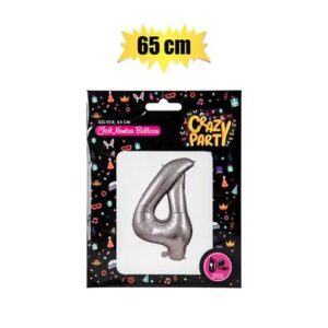 Balloon Helium Foil Silver 4 65cm f-02