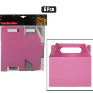 Party Loot Snack Box 6-piece Pink