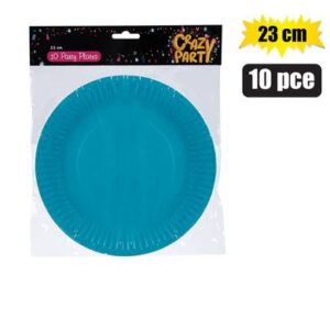 Party Plates L/blue 23cm 10-piece