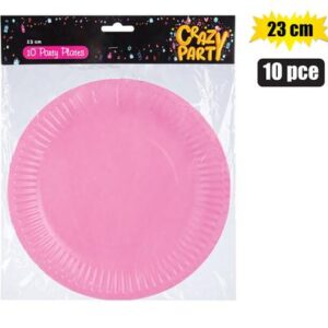 Party Plates Pink 23cm 10-piece