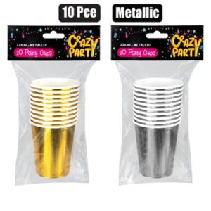 Party Cups Metallic 10-piece