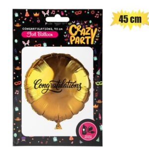 Balloon Helium Foil Congrats 45cm f-01
