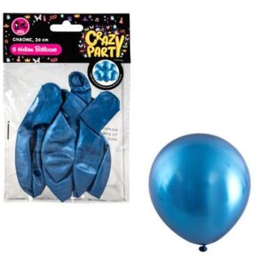 Balloons 6-piece Chrome Blue f-01
