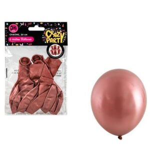 Balloons 6-piece Chrome Red f-01