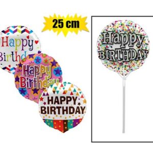 Balloons A/fill bday-2 25cm – Assorted