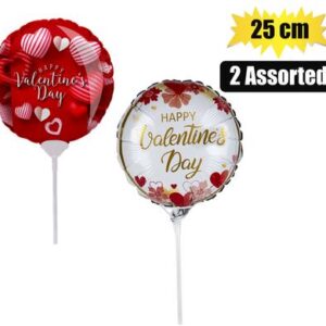 Balloon Air Fill with Stick V-day 25cm