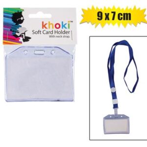 Khoki Card Holder&lanyard 9cmx 7cm