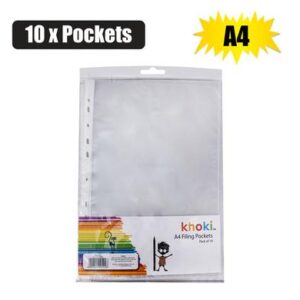 Khoki File Display-pockets Plastic A4 10xpockets