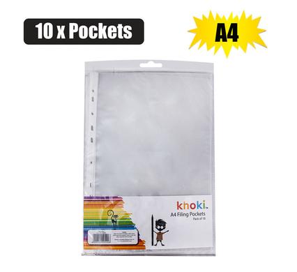 Khoki File Display-pockets Plastic A4 10xpockets