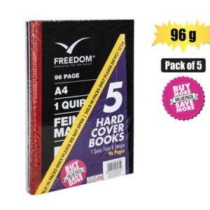 Marlin Hard-cover Book A4 96-page 1-quire 5pk