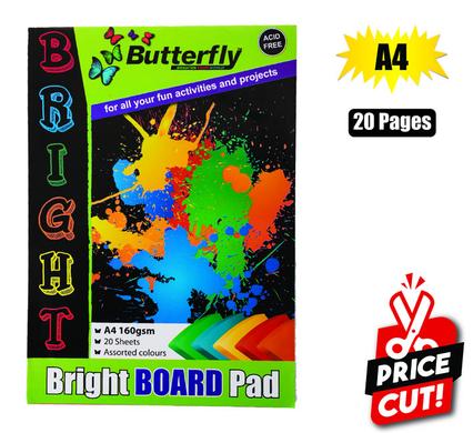 Butterfly Paper A4 160gsm 20 Sheets Brights