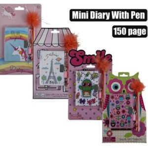 Novelty Girl Diary with Lock & Pen 150pg