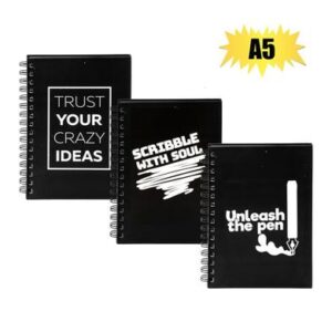Novelty Spiral Notebook with Eng Words A5