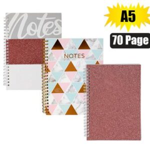 Novelty Notebook Spiral Glamour A5 70pg
