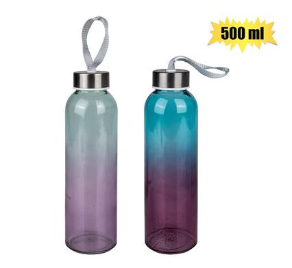 Drinking-bottle Glass Multi Colour 500ml Assorted